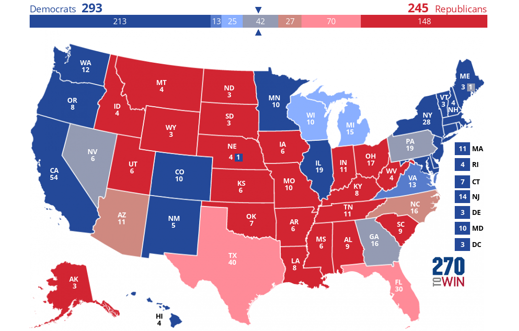 270toWin - 2024 Presidential Election Interactive Map